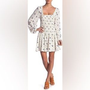 Free People Two Faces Print Minidress